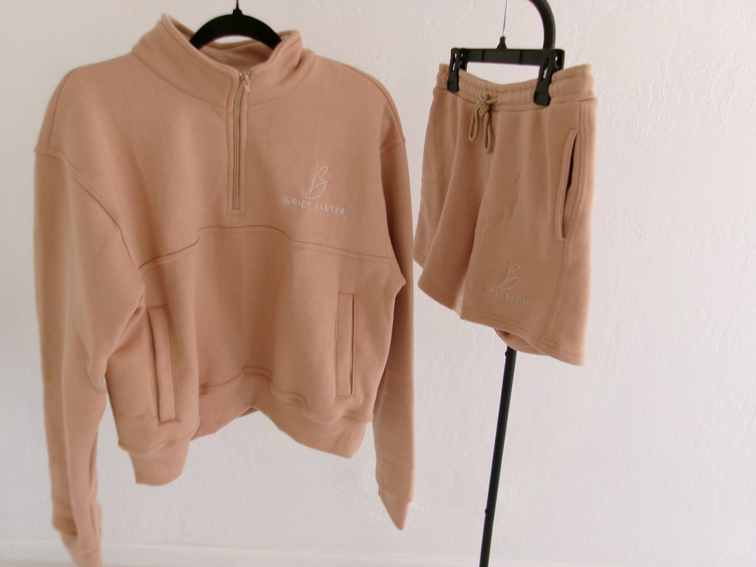 Better Half Set | Quarterzip & Shorts Desert Tan