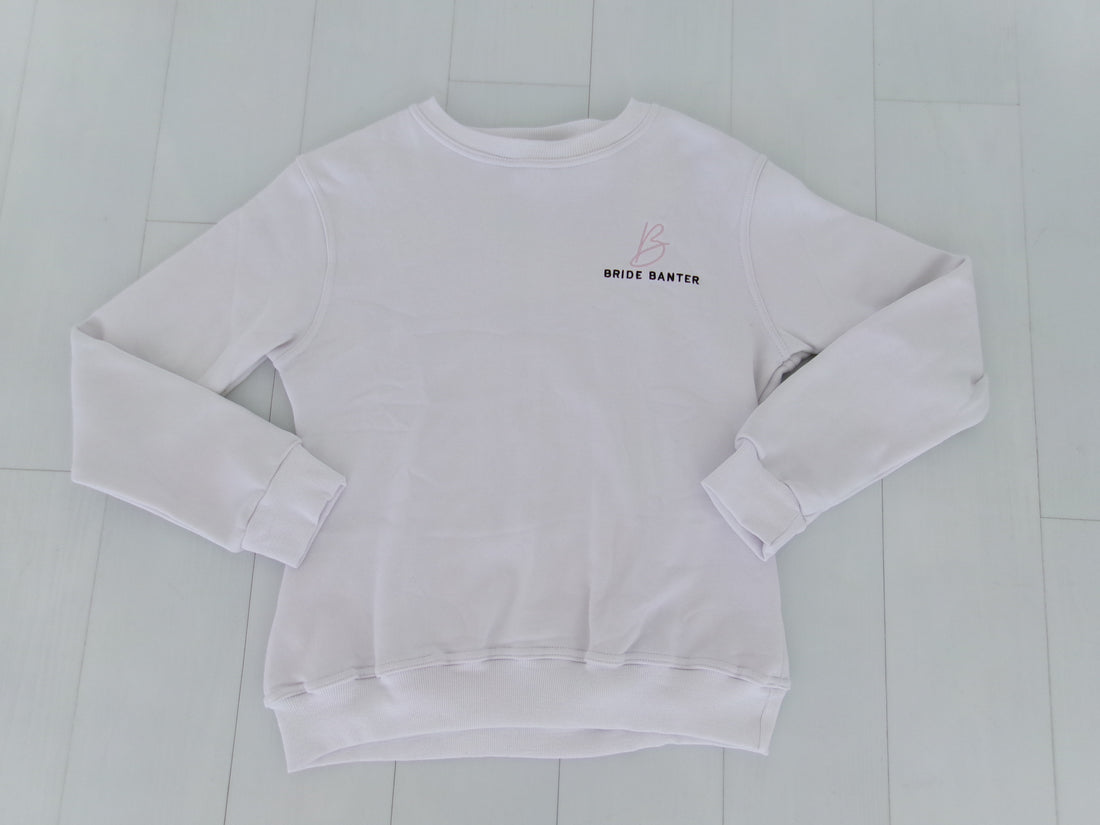 Bride Banter Cherished Crewneck White