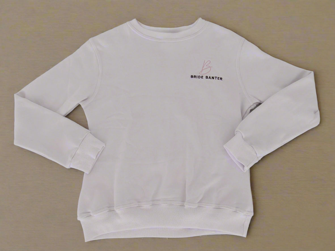 Bride Banter Cherished Crewneck White