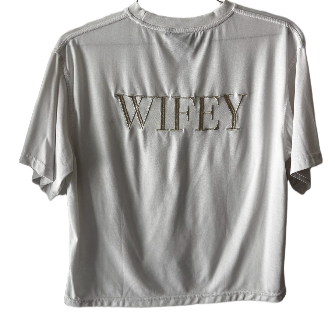 'Wifey on The Way' T Shirt | Pure White