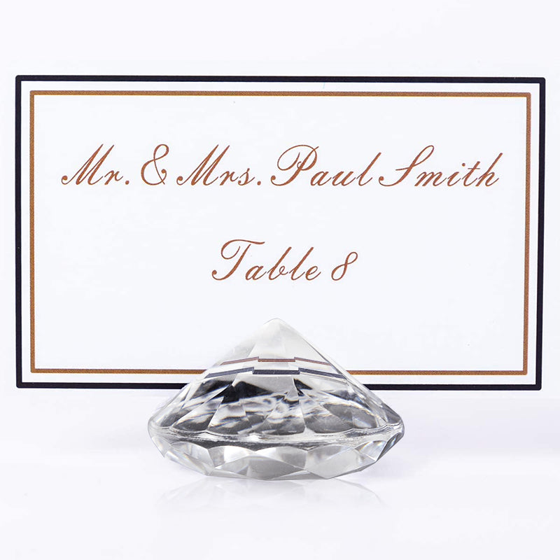 10pcs Diamond Acrylic Place Card Holder