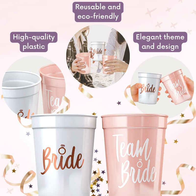 Bachelorette Party Team Bride Drinking Cup Set