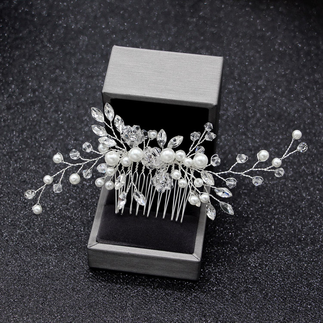 Crystal Pearl Hair Clips For Wedding Day