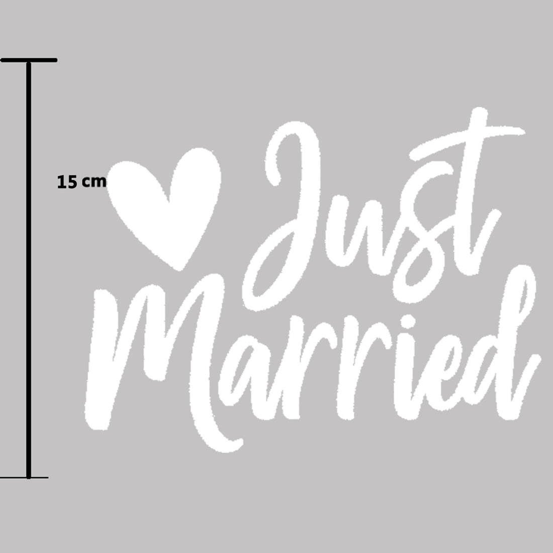 Just Married | Iron On Decal for bride |