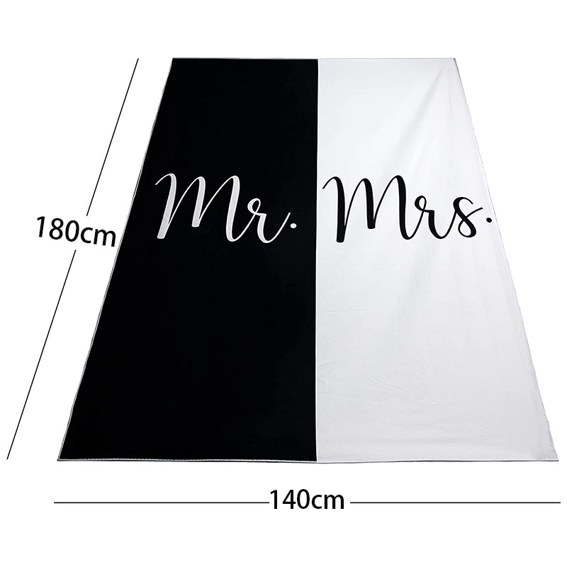 Mr & Mrs Honeymoon Beach Towel