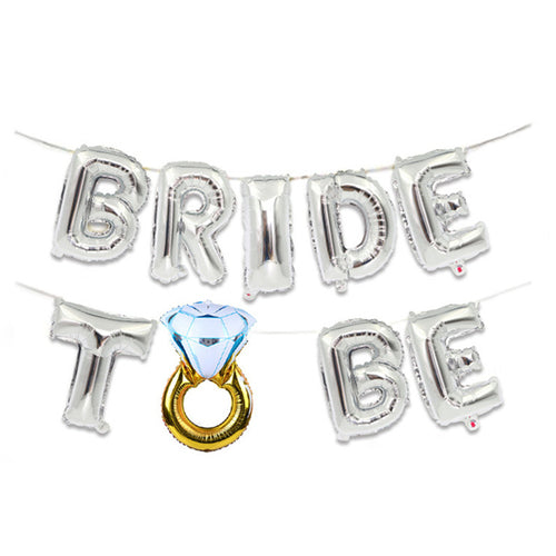 'Bride To Be' Foil Balloons With Ring