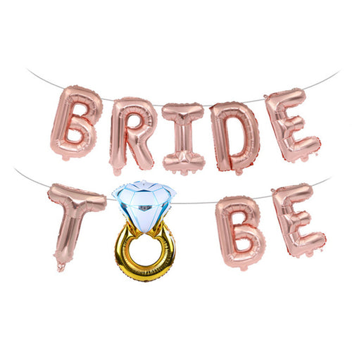 'Bride To Be' Foil Balloons With Ring