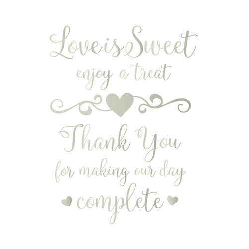 Wedding Dessert Table Sign Stickers DIY