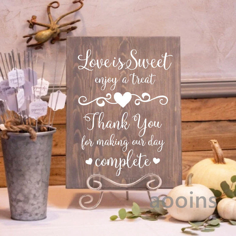 Wedding Dessert Table Sign Stickers DIY